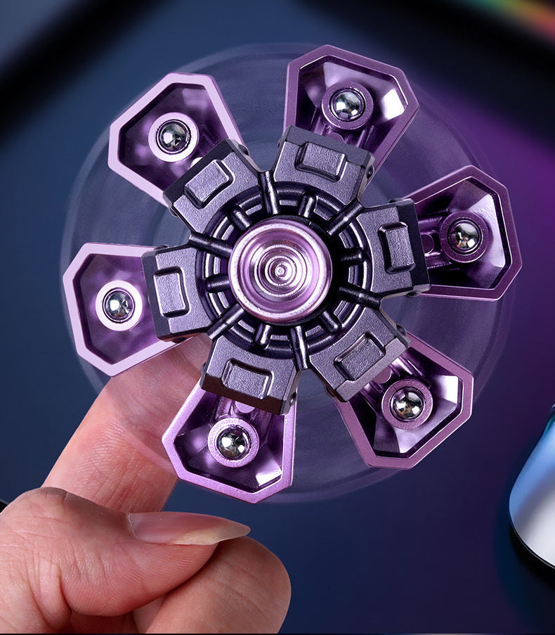 Creative transforming fingertip mecha gyro decompression toy