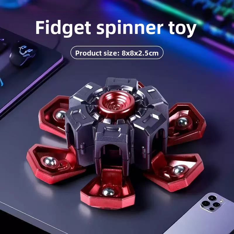 Creative transforming fingertip mecha gyro decompression toy