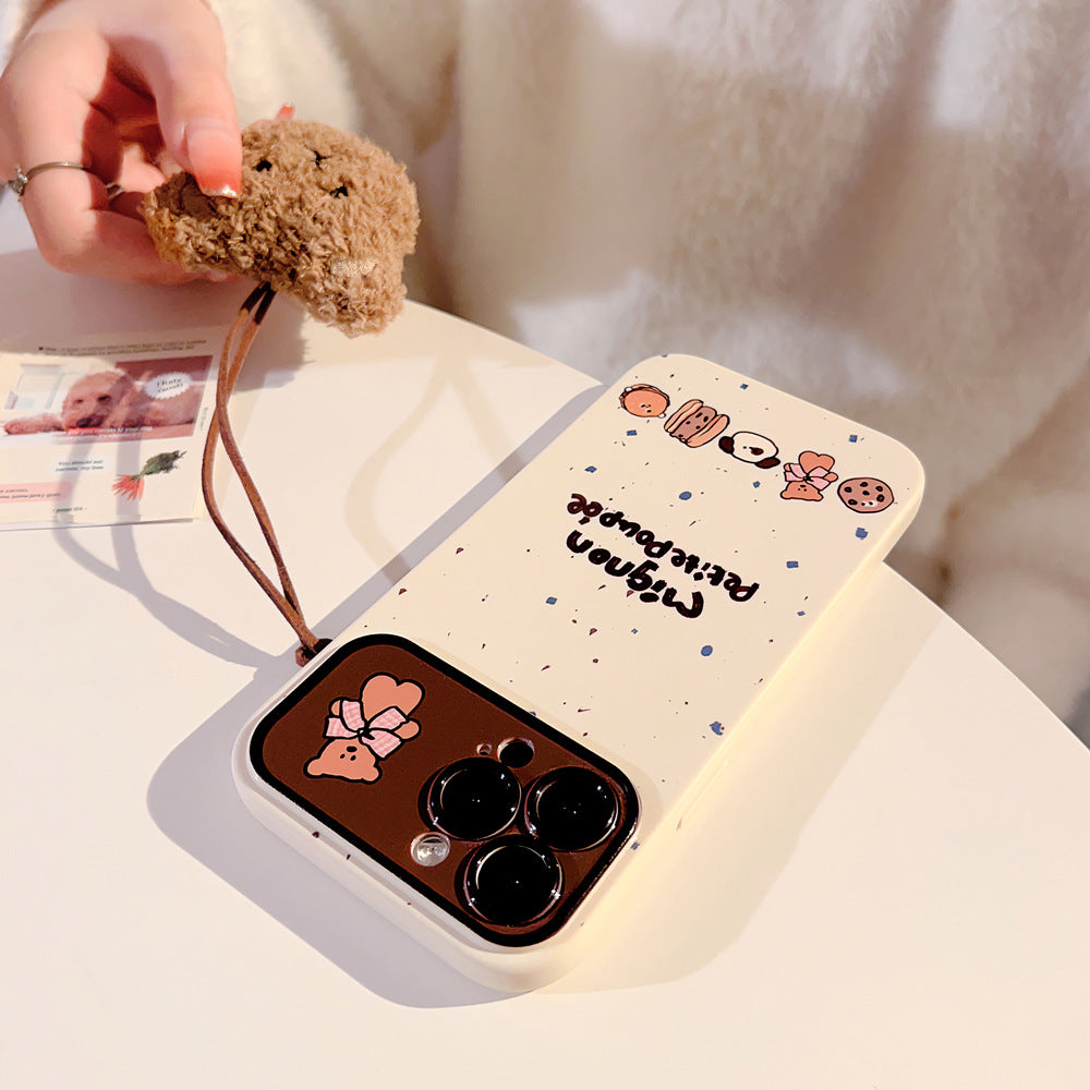 Cute bear lanyard soft phone case