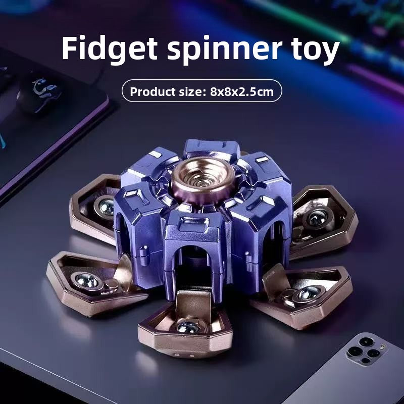 Creative transforming fingertip mecha gyro decompression toy