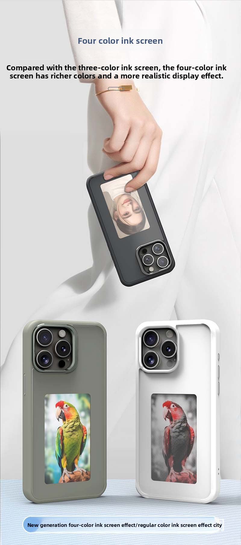 Creative AI Personalized Smart NFC Ink Screen Phone Case
