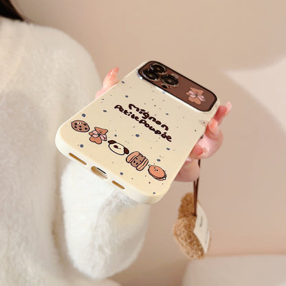 Cute bear lanyard soft phone case