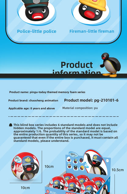 Penguin family slow rebound decompression toy pinch and play with the blind box