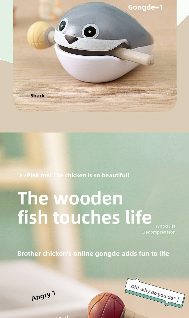 Chicken you are too beautiful wooden fish decompression creative toys
