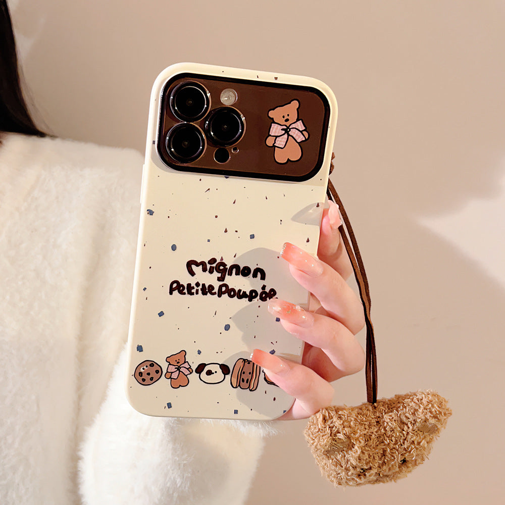 Cute bear lanyard soft phone case