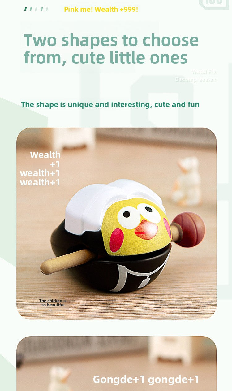 Chicken you are too beautiful wooden fish decompression creative toys