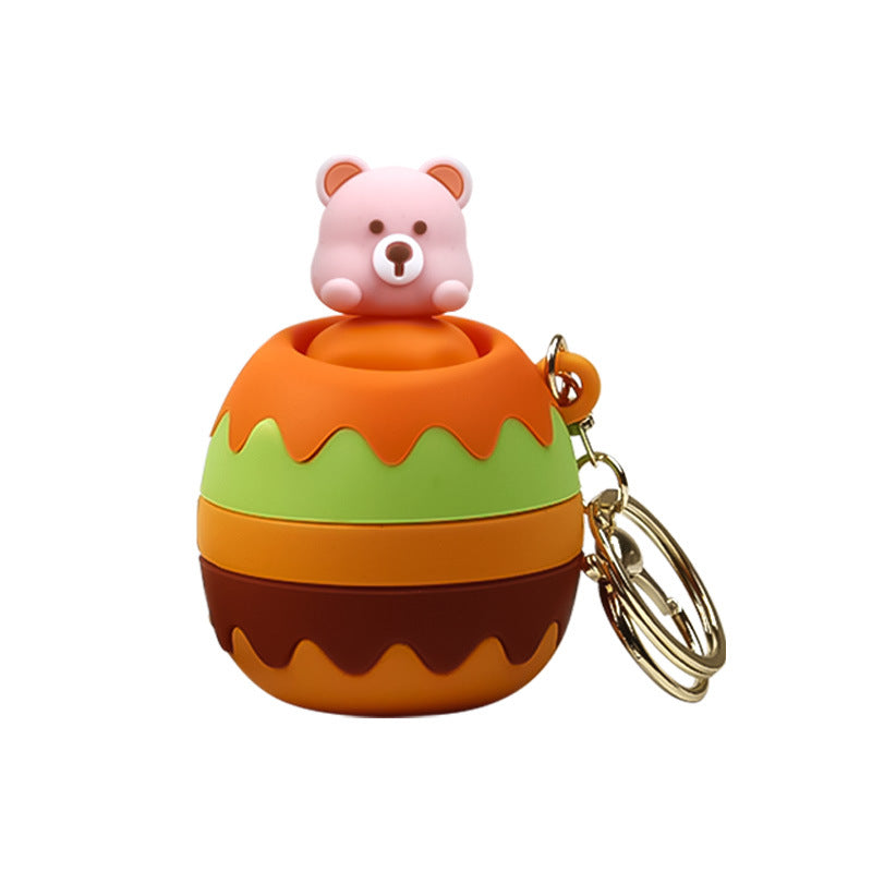 Little bear pinch fun, food-grade silicone slow rebound decompression toy