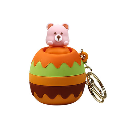 Little bear pinch fun, food-grade silicone slow rebound decompression toy