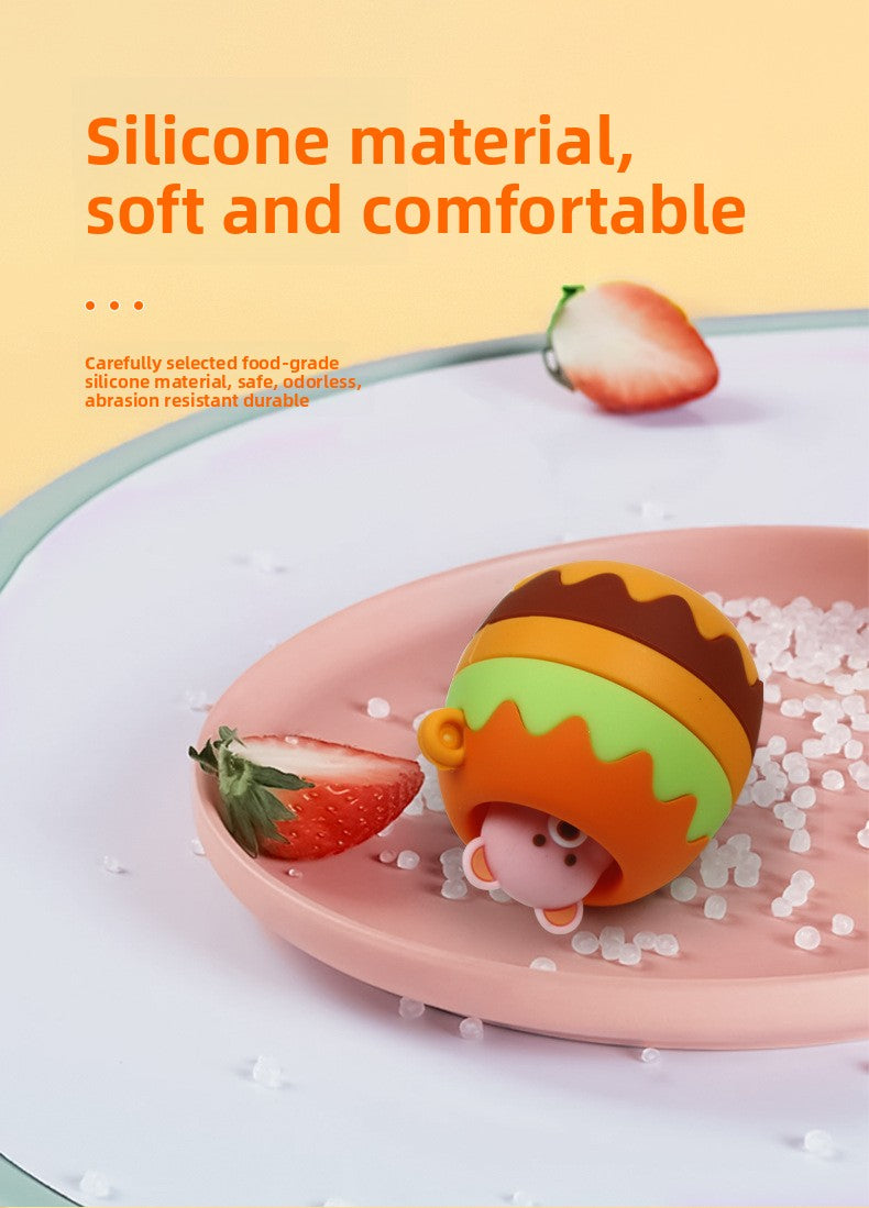 Little bear pinch fun, food-grade silicone slow rebound decompression toy