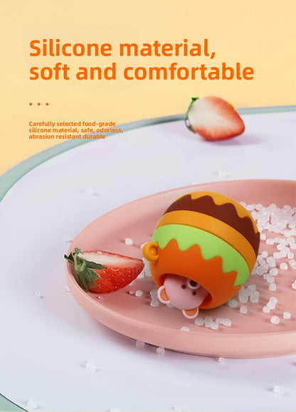 Little bear pinch fun, food-grade silicone slow rebound decompression toy