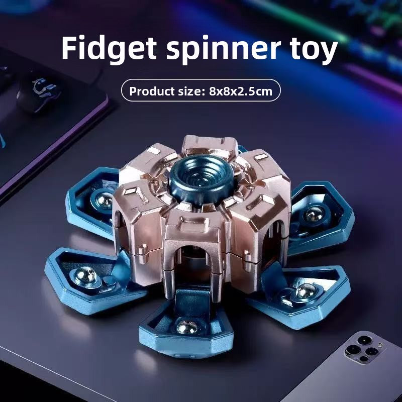 Creative transforming fingertip mecha gyro decompression toy