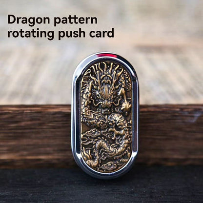 Snap coin rotation direct push card to relieve pressure and decompression toys EDC trendy play carving