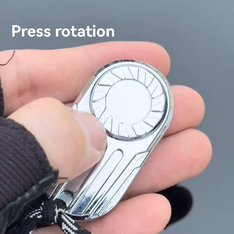Snap coin rotation direct push card to relieve pressure and decompression toys EDC trendy play carving