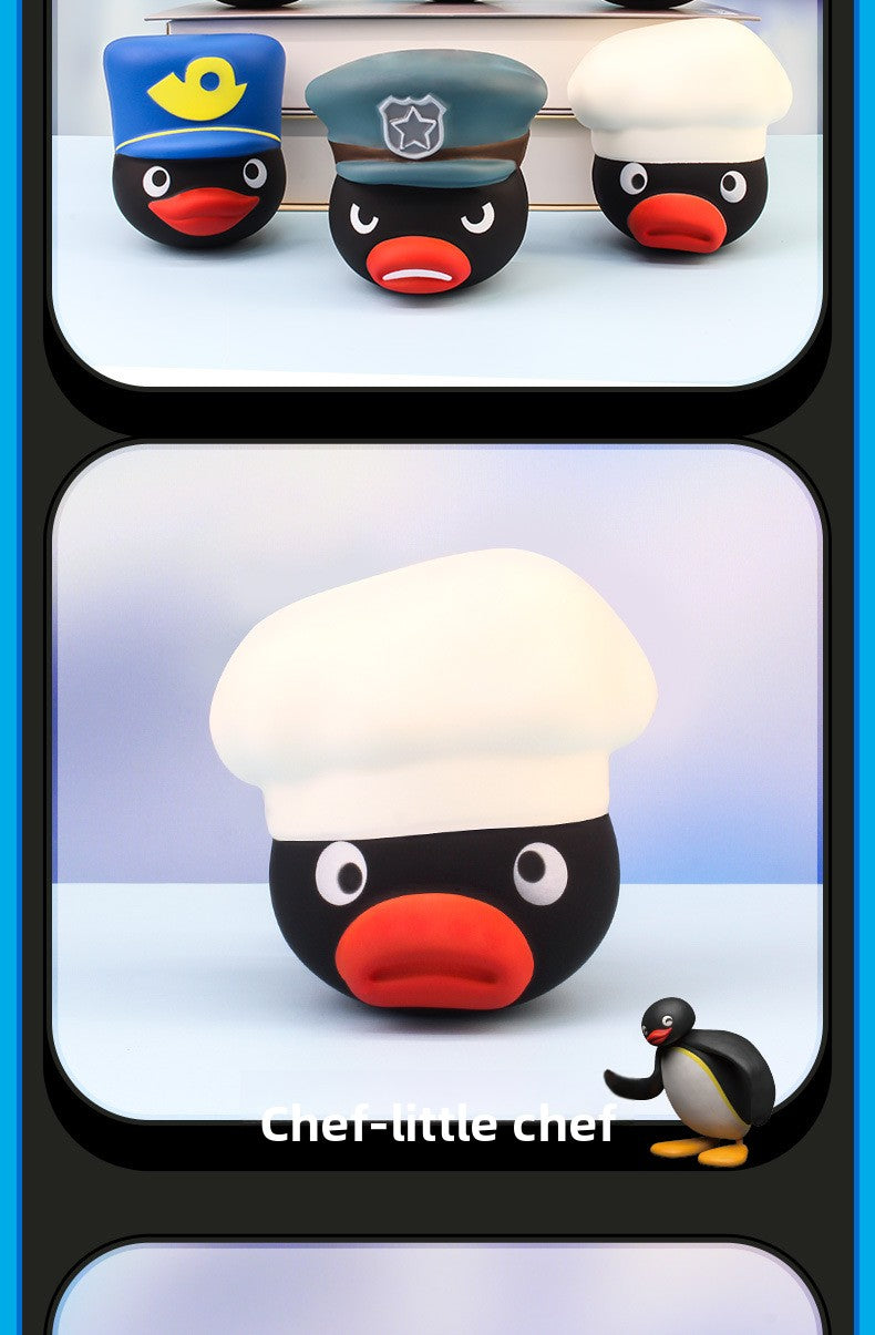 Penguin family slow rebound decompression toy pinch and play with the blind box