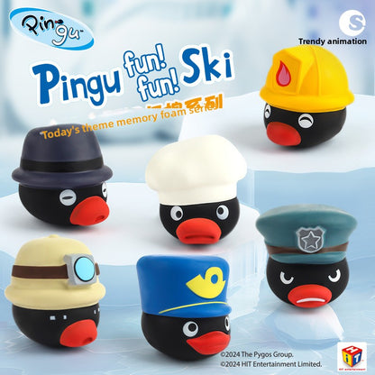 Penguin family slow rebound decompression toy pinch and play with the blind box