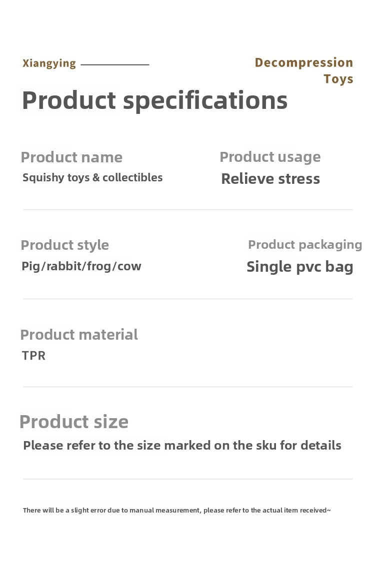 Food grade ultra-soft pinch joy decompression toy blind box