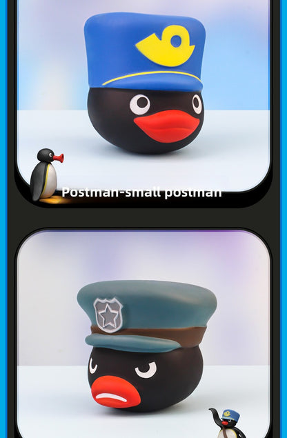 Penguin family slow rebound decompression toy pinch and play with the blind box
