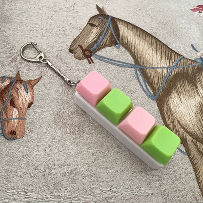 4 Keys Mechanical Keyboard Macaron Keycap Decompression Key Keychain Toy