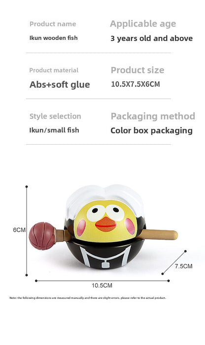 Chicken you are too beautiful wooden fish decompression creative toys