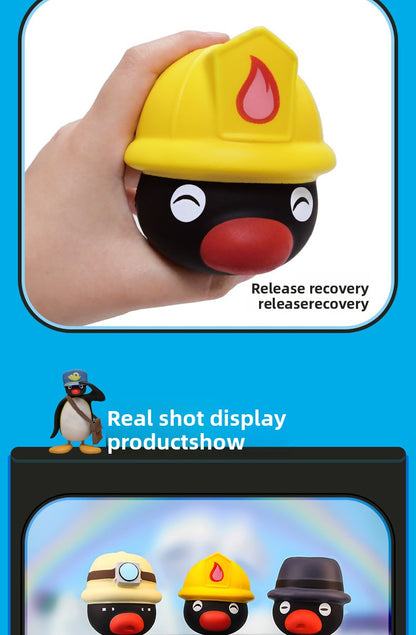 Penguin family slow rebound decompression toy pinch and play with the blind box
