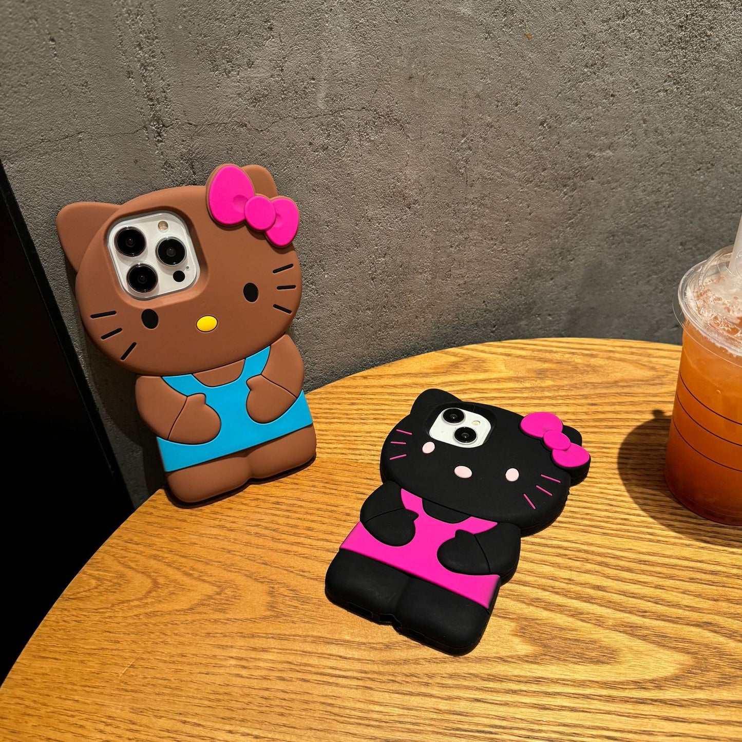 Cartoon Cute Bib Pants KT Cat Phone Case