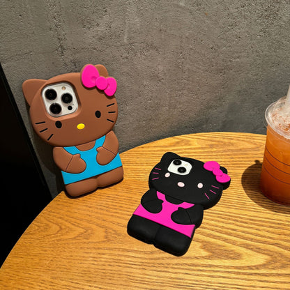 Cartoon Cute Bib Pants KT Cat Phone Case