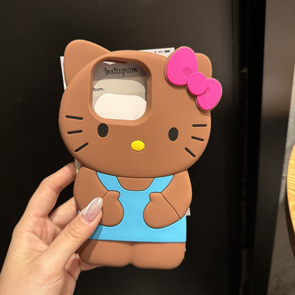 Cartoon Cute Bib Pants KT Cat Phone Case