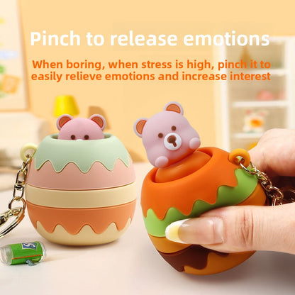Little bear pinch fun, food-grade silicone slow rebound decompression toy