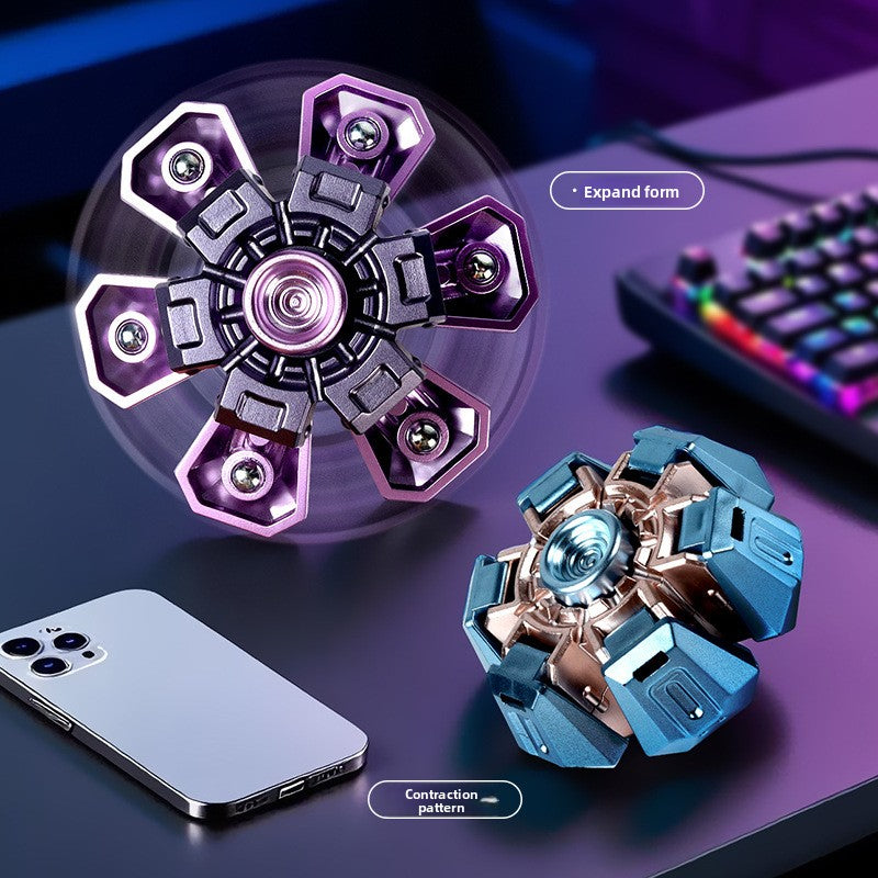 Creative transforming fingertip mecha gyro decompression toy