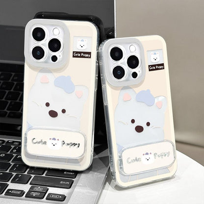 Cute West Highland Puppy Stand Soft Phone Case