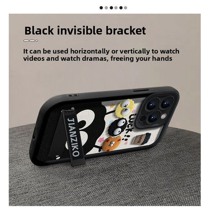 Cute Coffee briquette three-dimensional doll mobile phone case