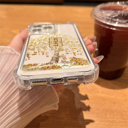 Four-corner anti-drop fortune silicone phone case