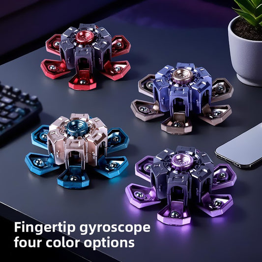 Creative transforming fingertip mecha gyro decompression toy
