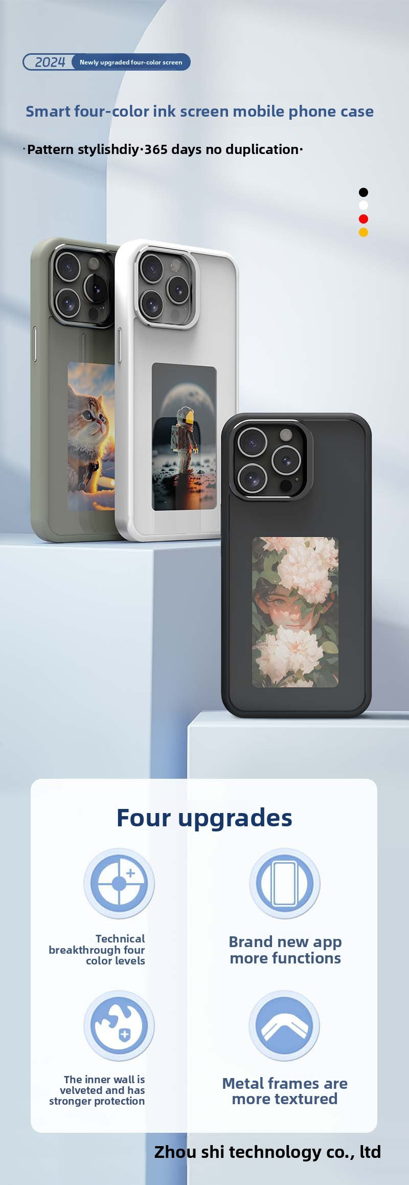 Creative AI Personalized Smart NFC Ink Screen Phone Case