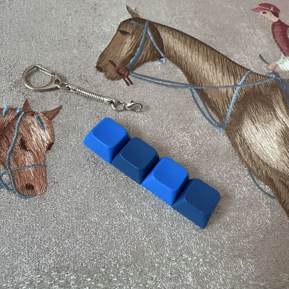 4 Keys Mechanical Keyboard Macaron Keycap Decompression Key Keychain Toy