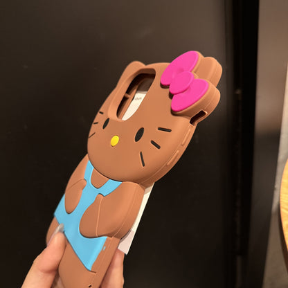 Cartoon Cute Bib Pants KT Cat Phone Case