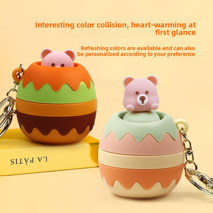 Little bear pinch fun, food-grade silicone slow rebound decompression toy