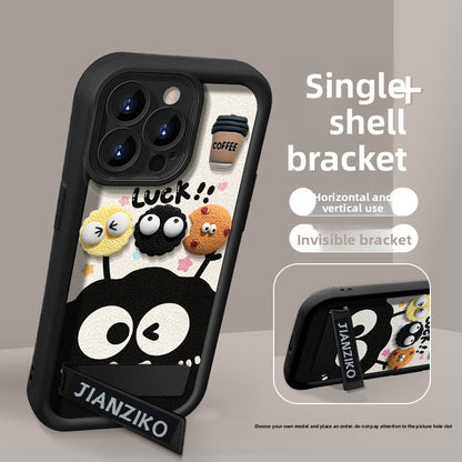 Cute Coffee briquette three-dimensional doll mobile phone case