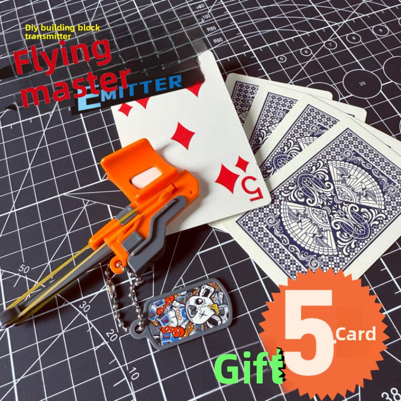 Flying cards launcher (can launch cards) decompressing trendy toys