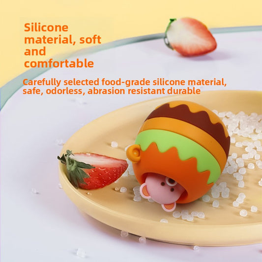 Little bear pinch fun, food-grade silicone slow rebound decompression toy