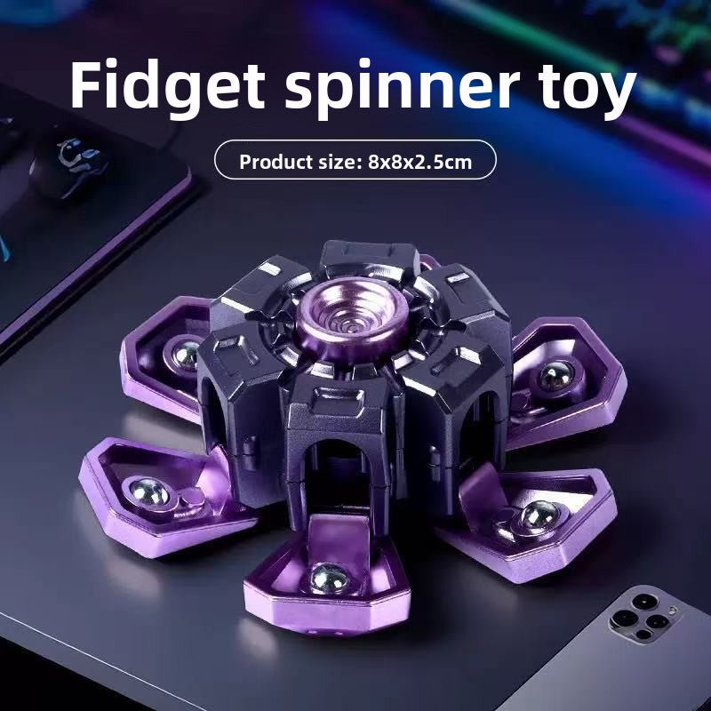 Creative transforming fingertip mecha gyro decompression toy