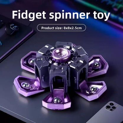 Creative transforming fingertip mecha gyro decompression toy