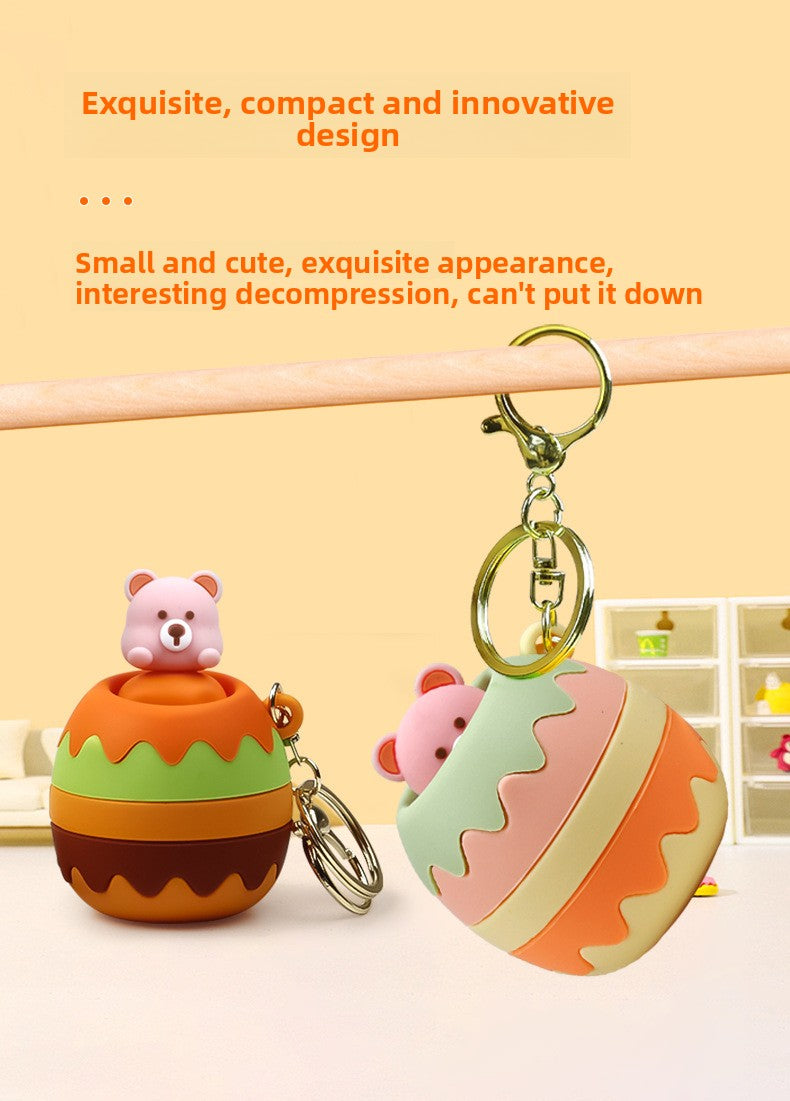 Little bear pinch fun, food-grade silicone slow rebound decompression toy
