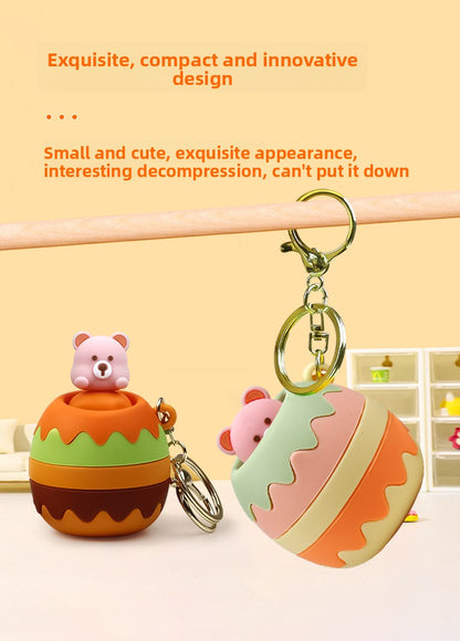 Little bear pinch fun, food-grade silicone slow rebound decompression toy