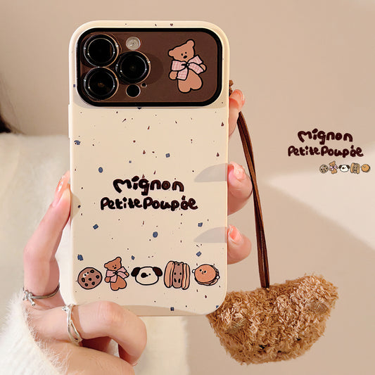 Cute bear lanyard soft phone case